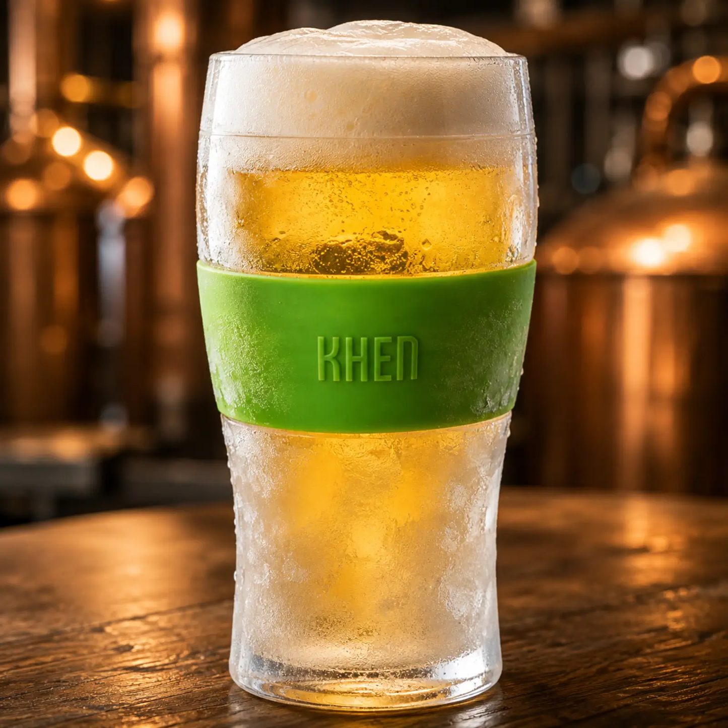 Barcelona Acrylic Cooling Beer Glassware, Set of 2