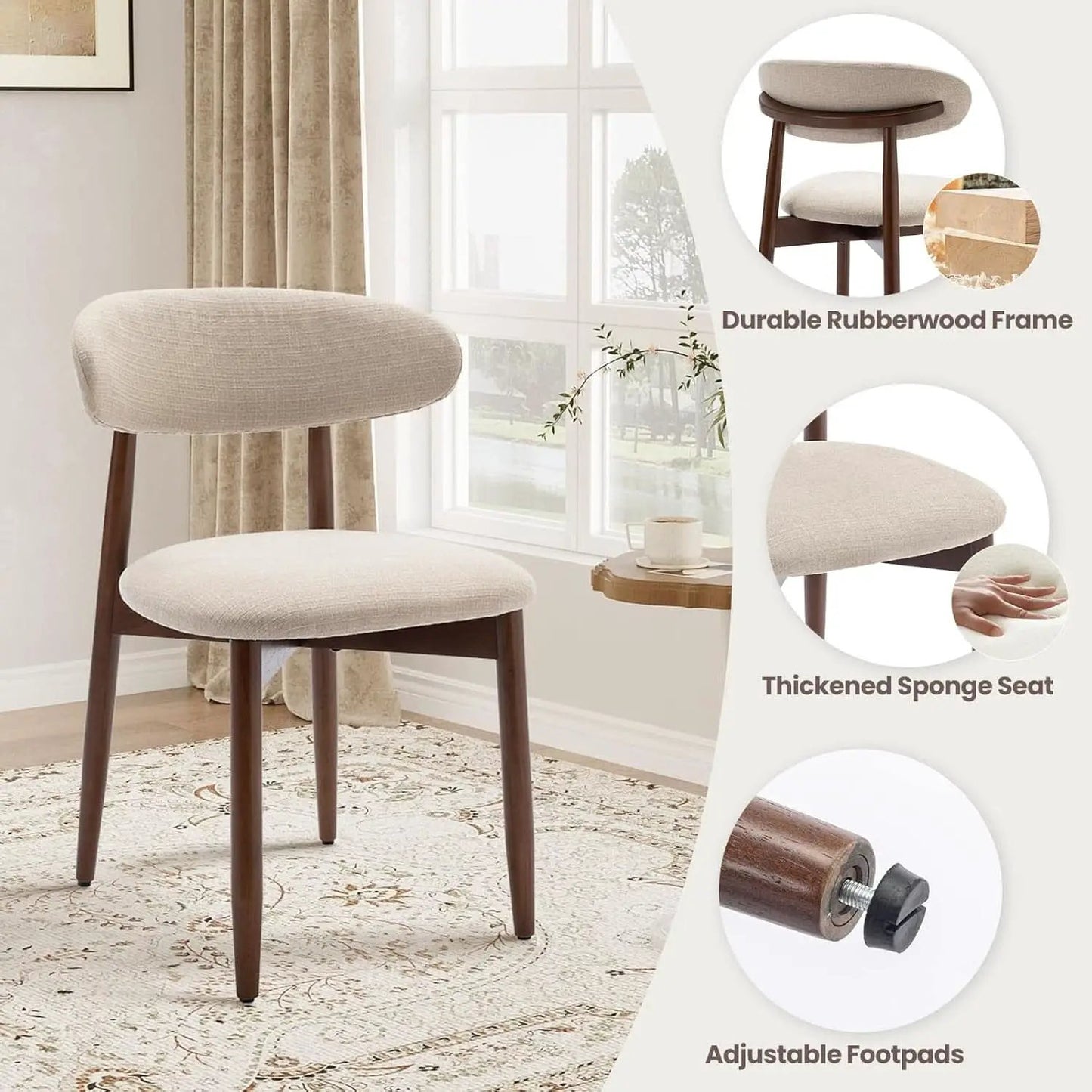 63Inch Industrial Dining Table Set With UpholsteredChairs from PriceLows™