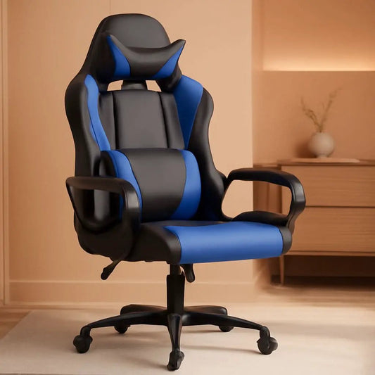 Blue High Back Ergonomic Gaming Chair With Lumbar Support from PriceLows™