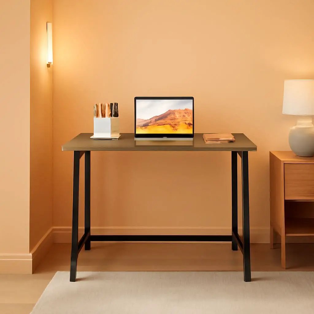 Folding Desk 31.5 Inch Gray Wash Fits Small Spaces from PriceLows™