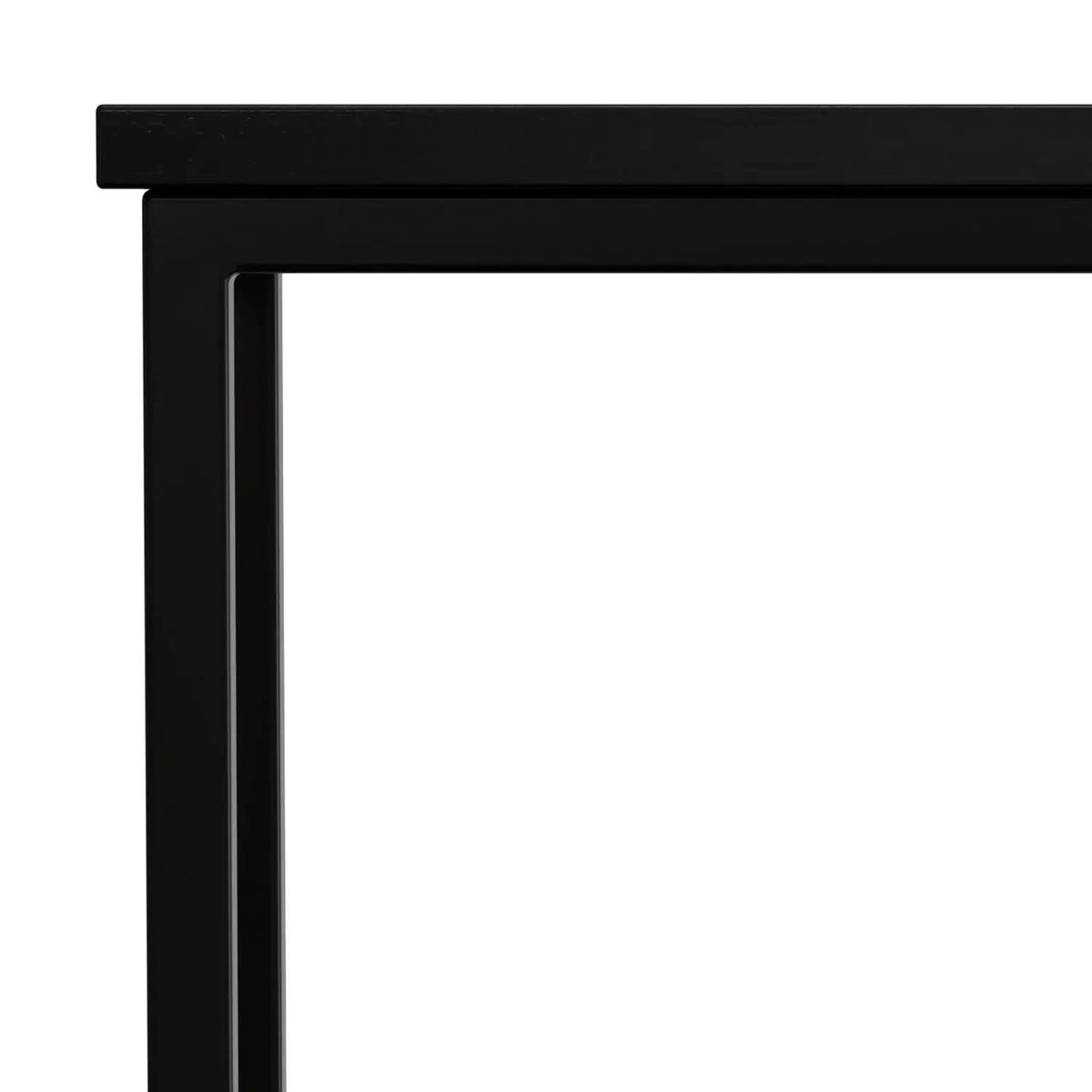 Skyler C-Shaped Side Table | Handcrafted | Powder-Coated Metal Base | Slide-Under Design