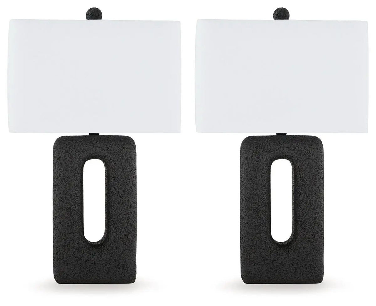 Wimmings Poly Table Lamps | Set Of 2 | Black | 26.25 Inch Height