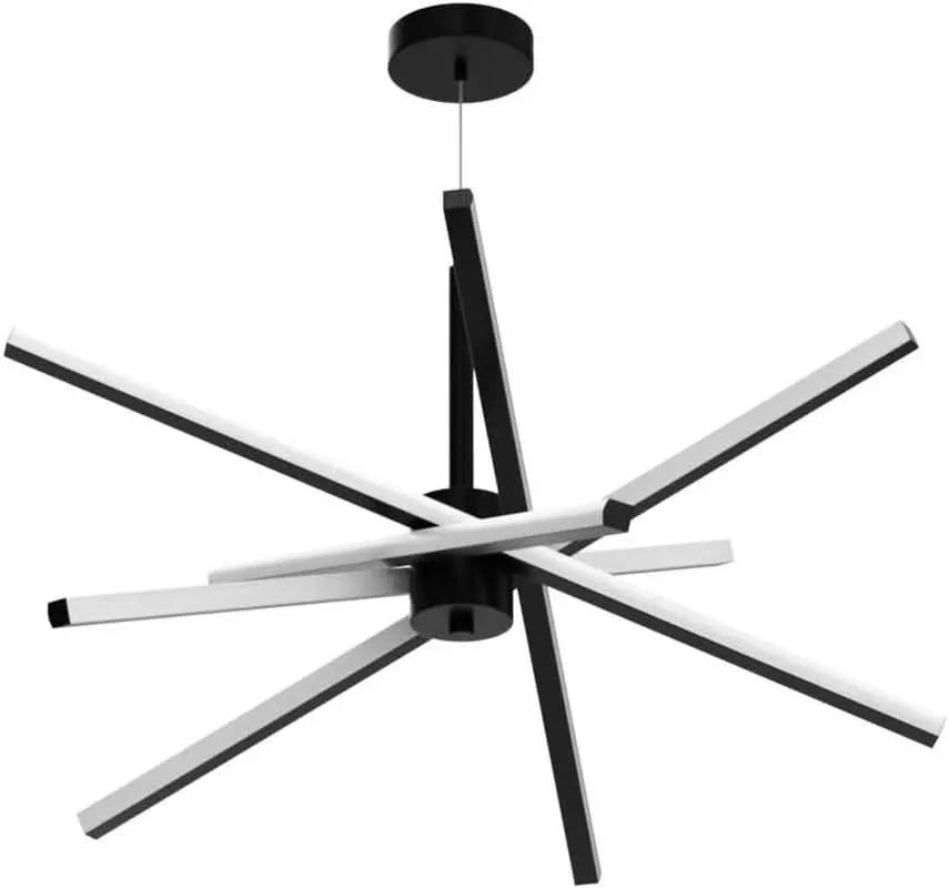 Black 31.5 Inch Modern Sputnik LED Chandelier Lighting from PriceLows™