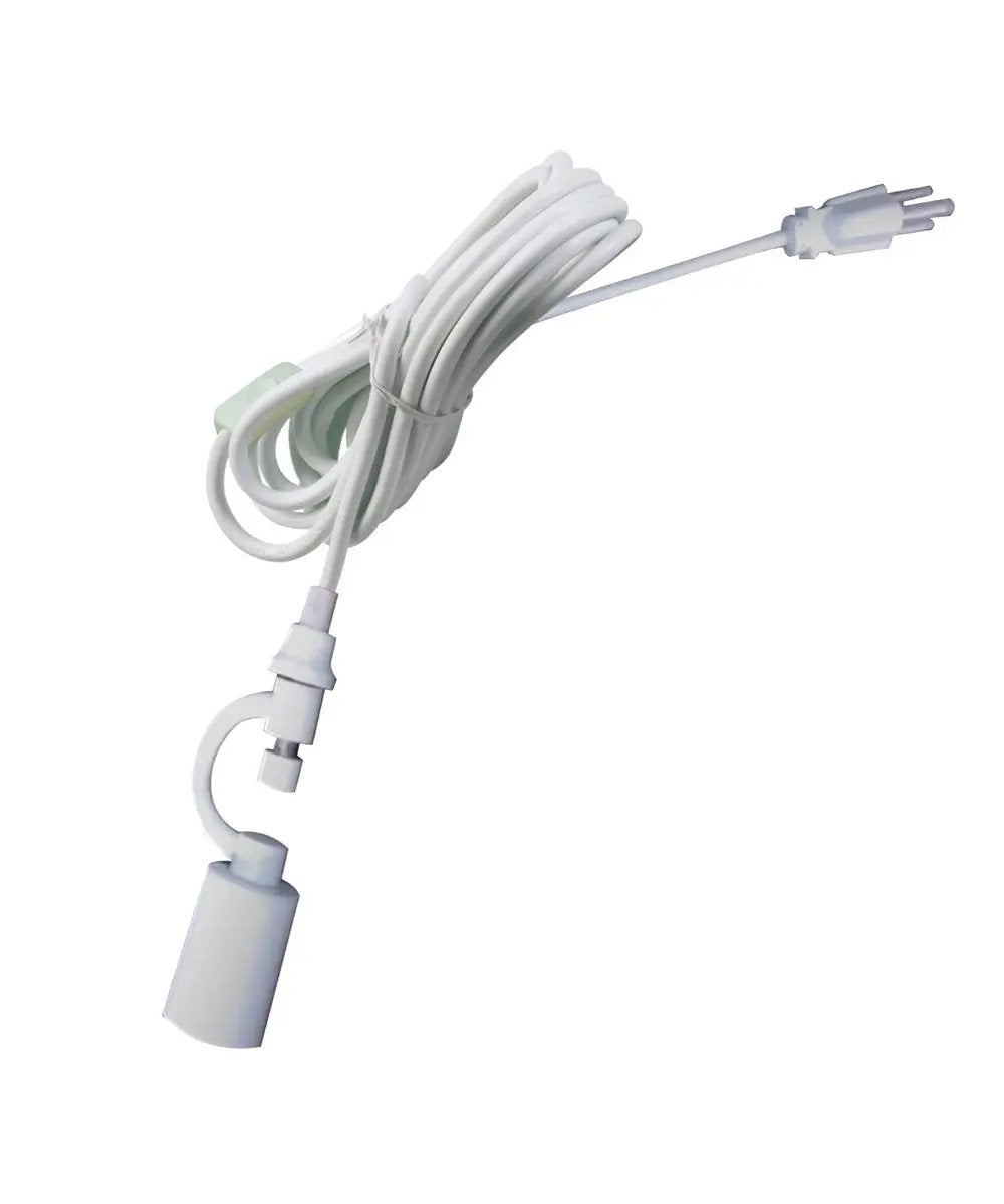 Plug-In Swag Pendant Light | White Linen Shade | 18 Inch Wide | 17 Foot Cord