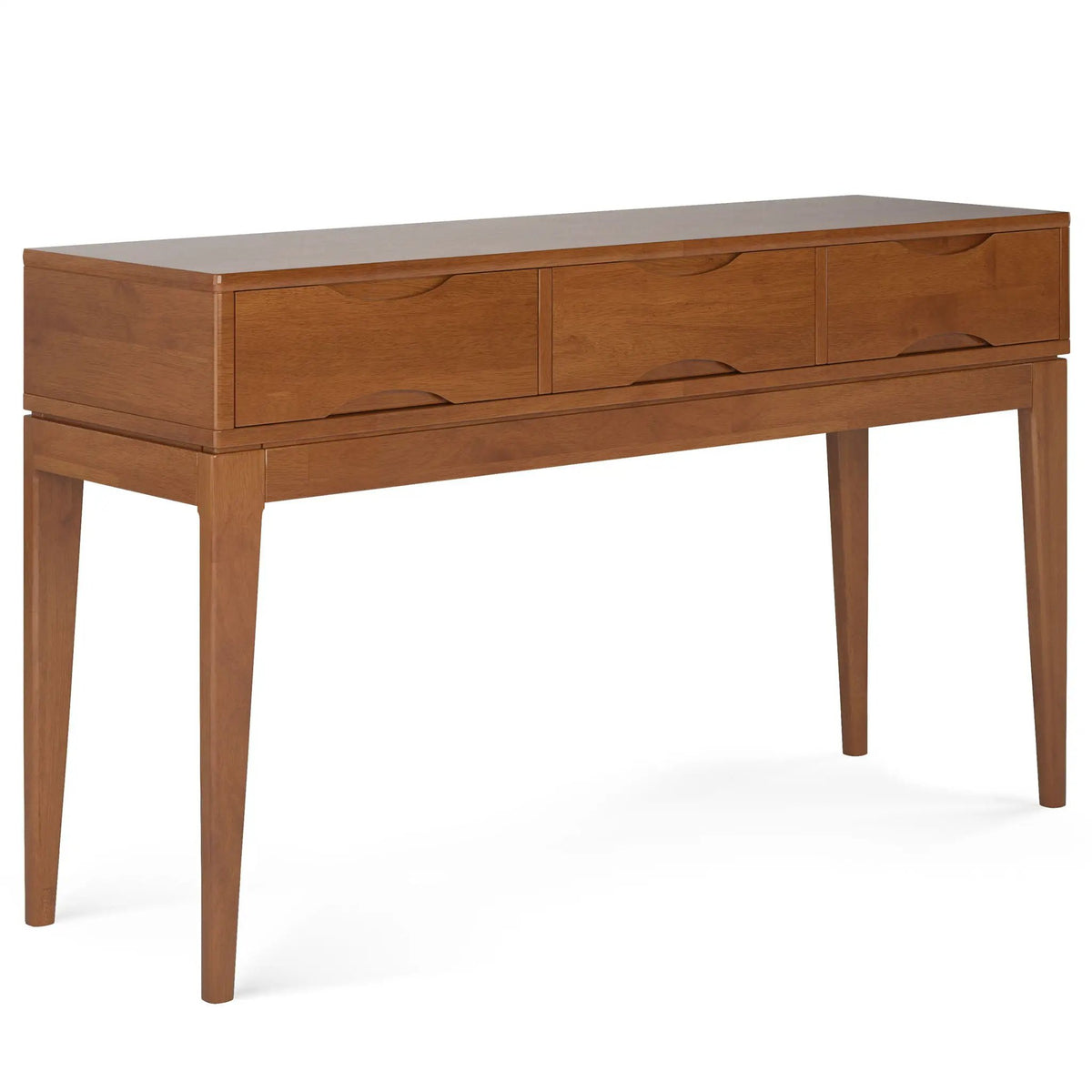 Harper Handcrafted Console Sofa Table | 54 Inch Width | Solid Rubberwood Hardwood | Metal Drawer Glides