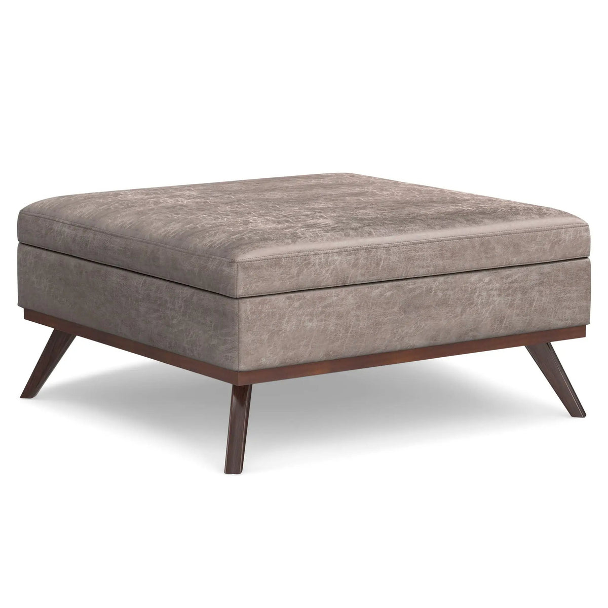 Owen Square Coffee Table Storage Ottoman | Hydraulic Lift-Up Lid | Multifunctional | 35.8 Inch Width