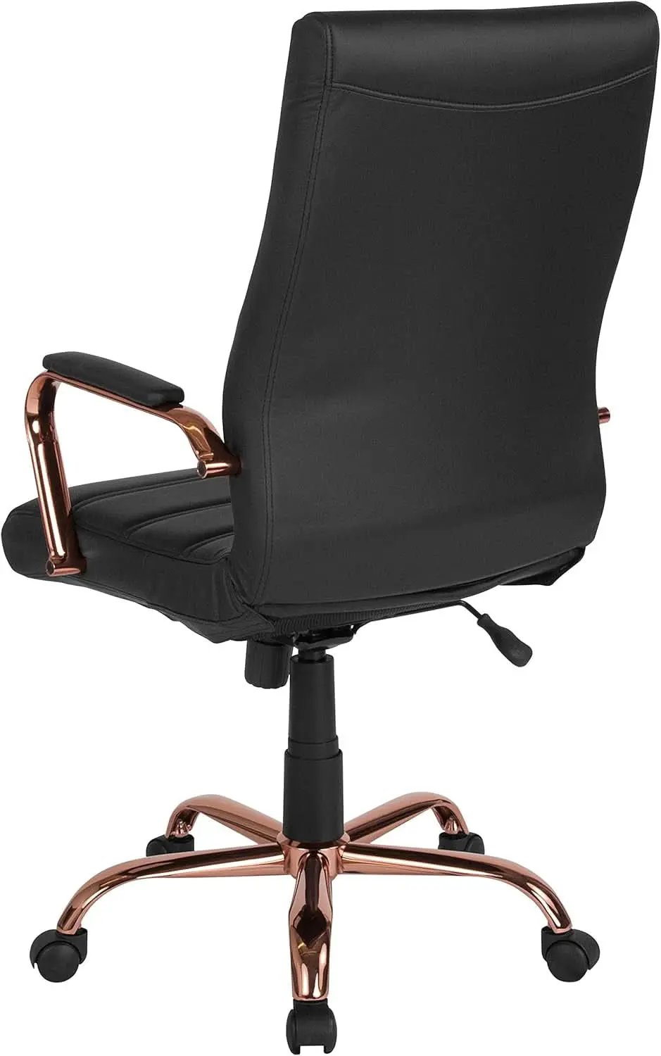 Whitney High Back Swivel Desk Chair Black Rose Gold from PriceLows™