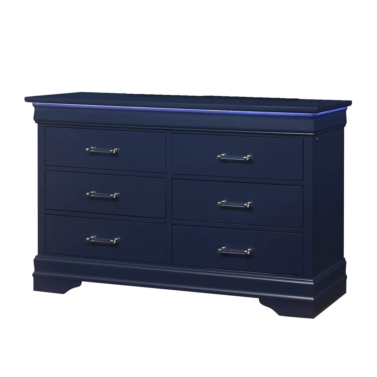 Charlston Dresser | LED Lighting | Six Spacious Drawers | Transitional Style