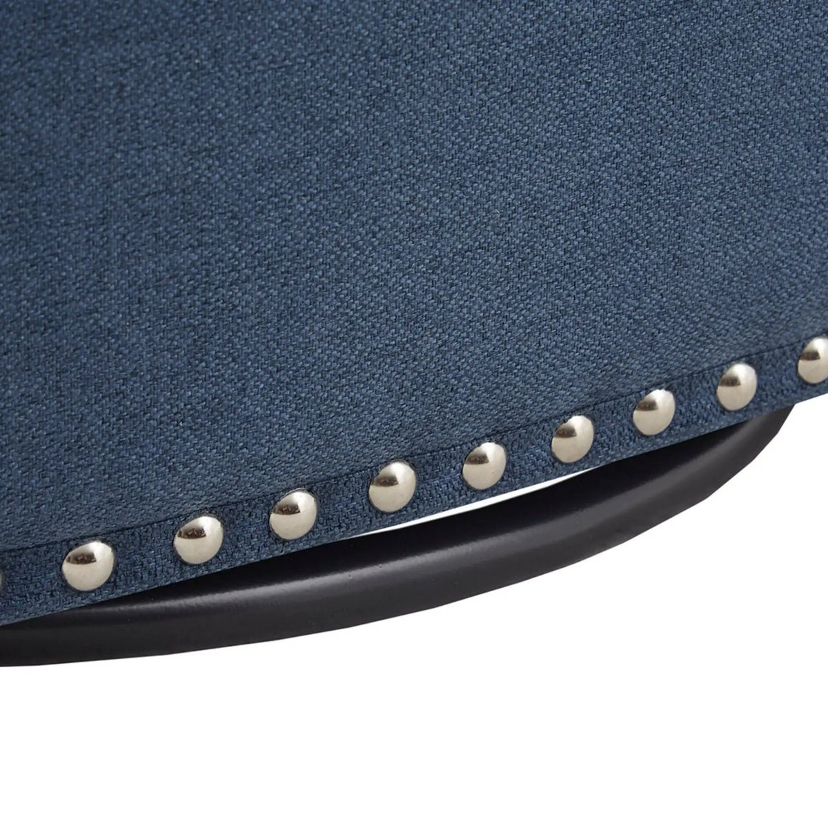 Swivel Chair With 360 Degree Rotation | Silver Nailhead Accents | Metal Base | High-Density Foam Cushion