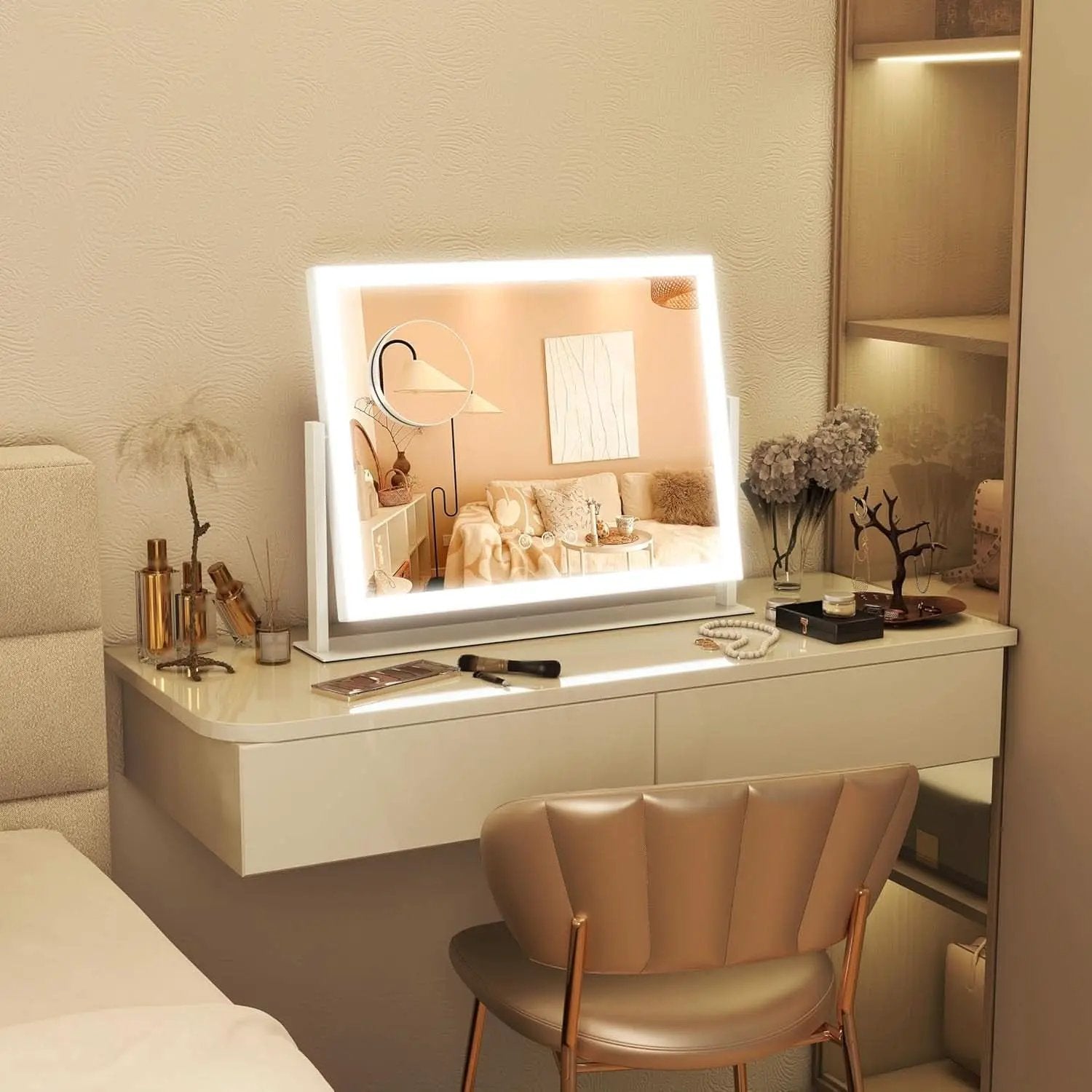 13x17 Makeup Vanity Mirror With Lights Dimmable Touch Screen from PriceLows™
