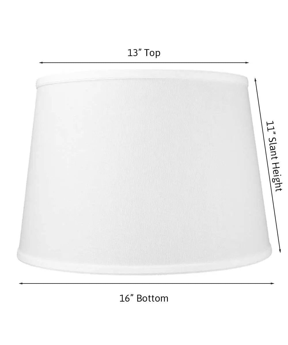 Floor Lampshade | White Premium Linen Fabric | 16W X 11H