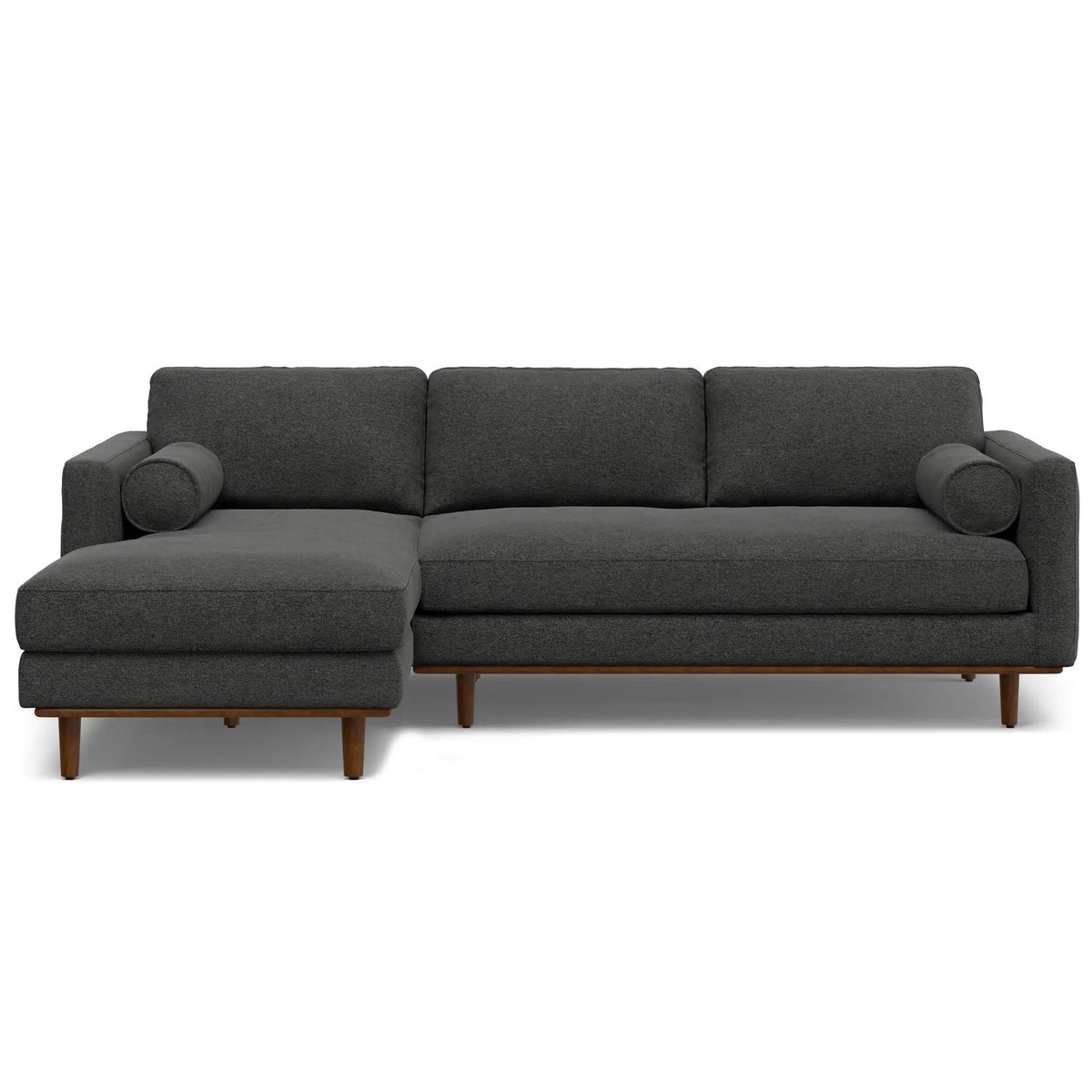 Morrison Upholstered Sectional Sofa | Genuine Aniline Leather | Chaise Cushions | 102.2 Inch Length