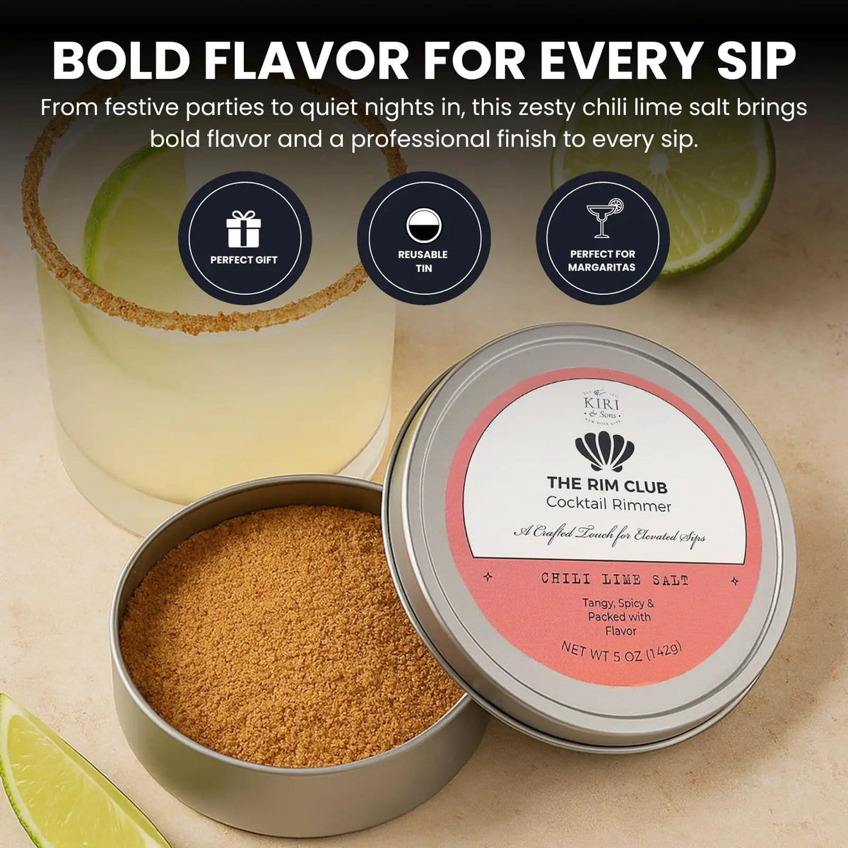 Cocktail Rimmer Salt Tequila Shots Spicy Drink Garnish 5oz | 5 oz | Glass | Entertaining