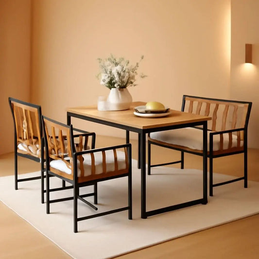 4 Piece Patio Dining Set With 47 Inch Acacia Table from PriceLows™