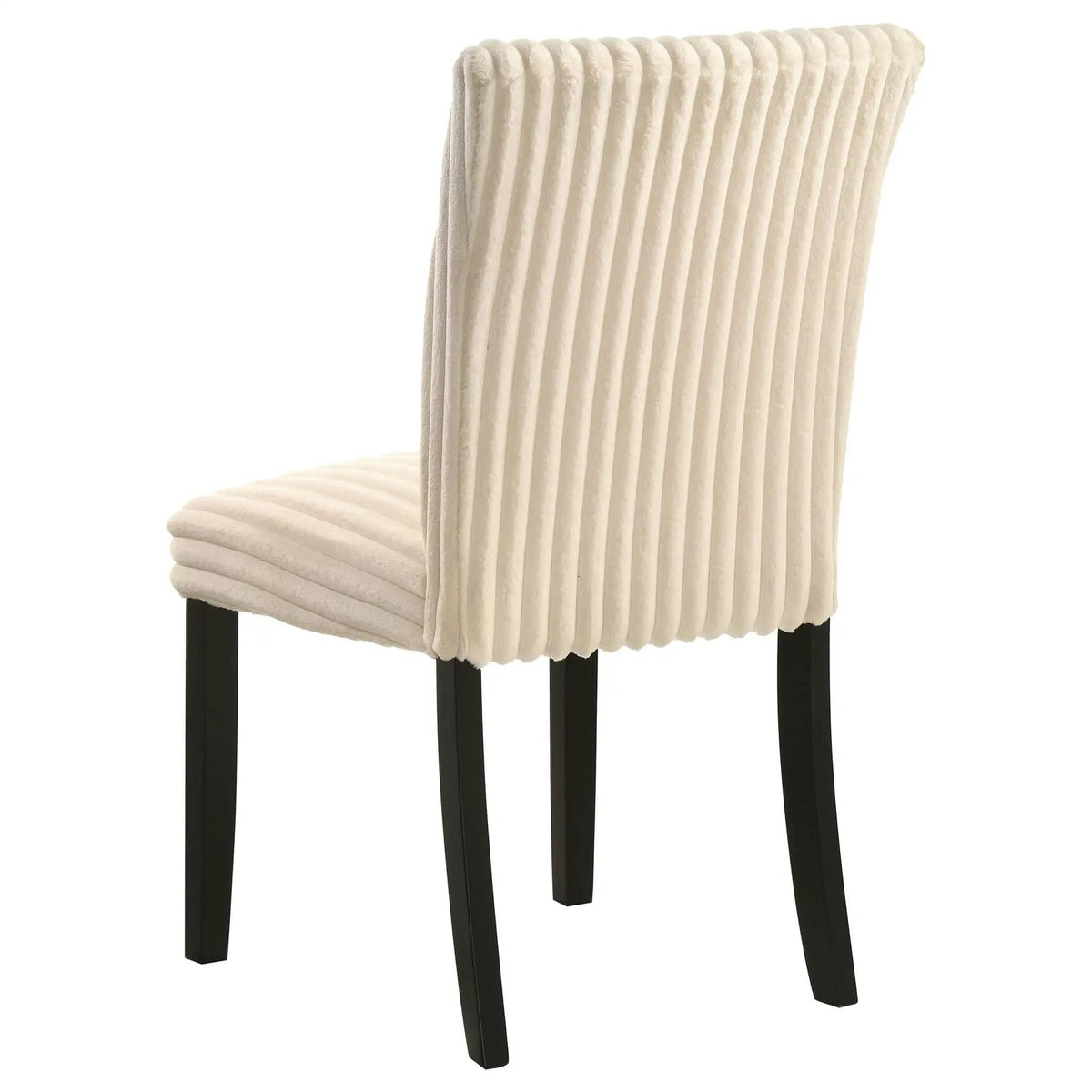 Dermott Upholstered Parson Dining Side Chair Cream (Set of 2) | 19.5 x 23.75 x 36.75 in | Rubberwood & Fabric | Dining Room