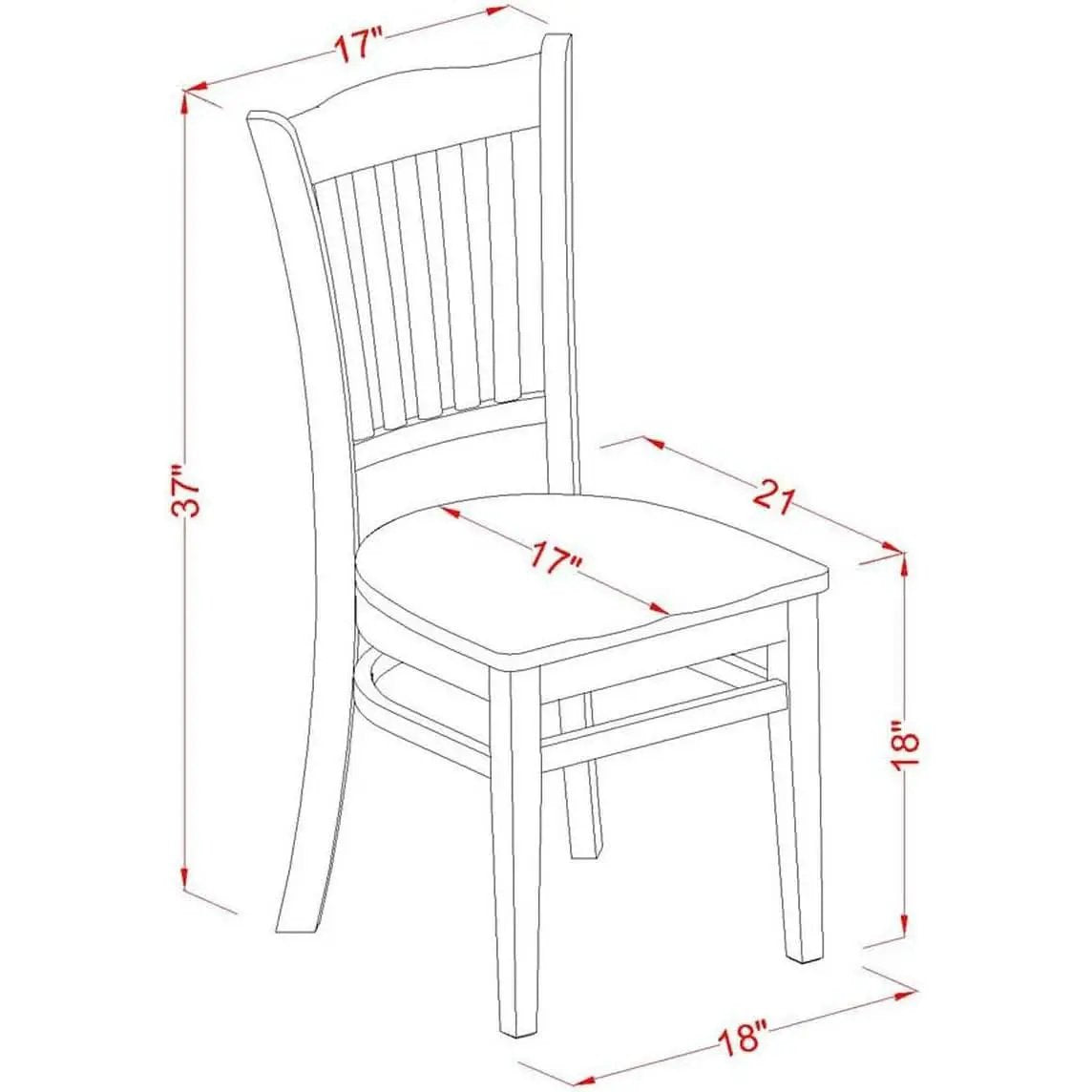 Black Round Dining Table Set 3 Piece Wood Dining Chairs from PriceLows™