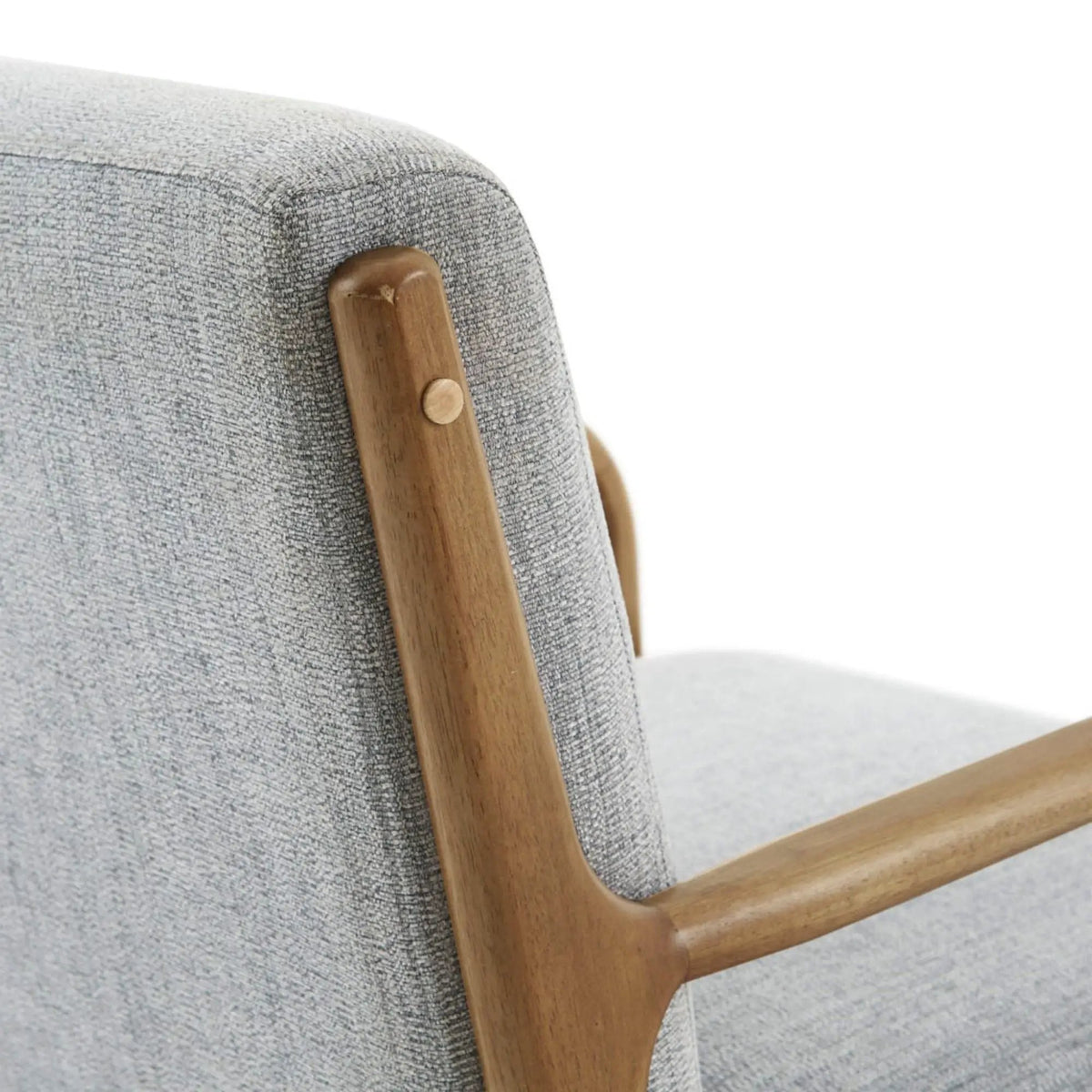 Mid Century Lounge Chair | Solid Wood Frame | High Density Foam | Elm Finish