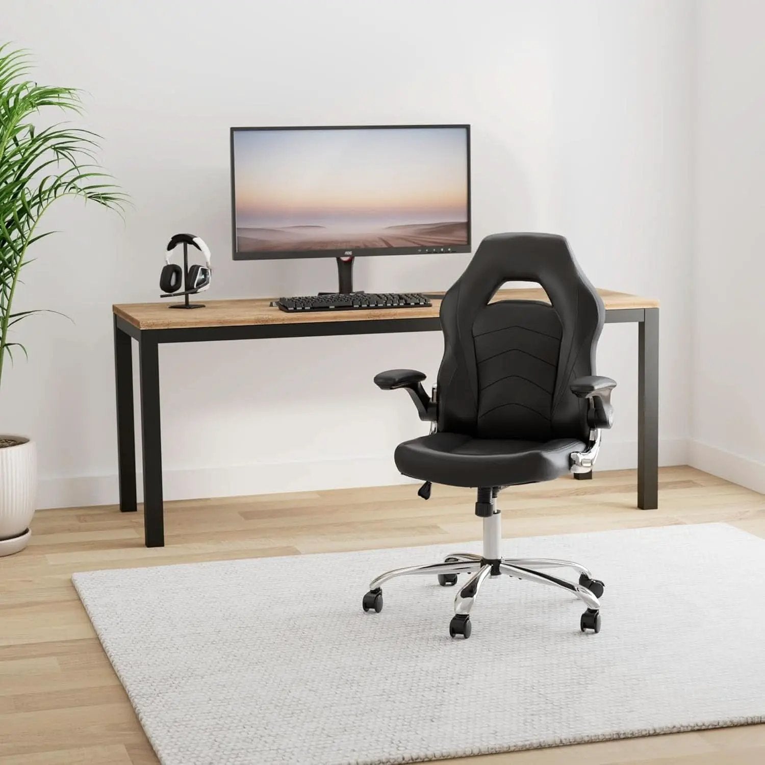 Ergonomic Gaming Chair With Height Adjustability Black from PriceLows™
