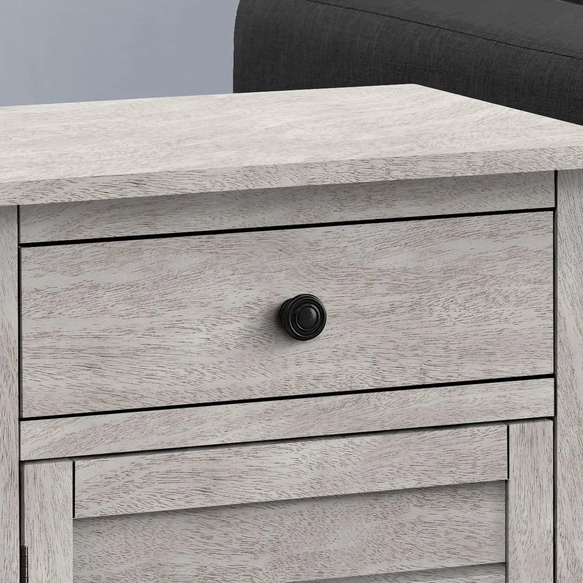 Accent Nightstand | Transitional Coastal Style | Storage Drawer | Spacious Tabletop