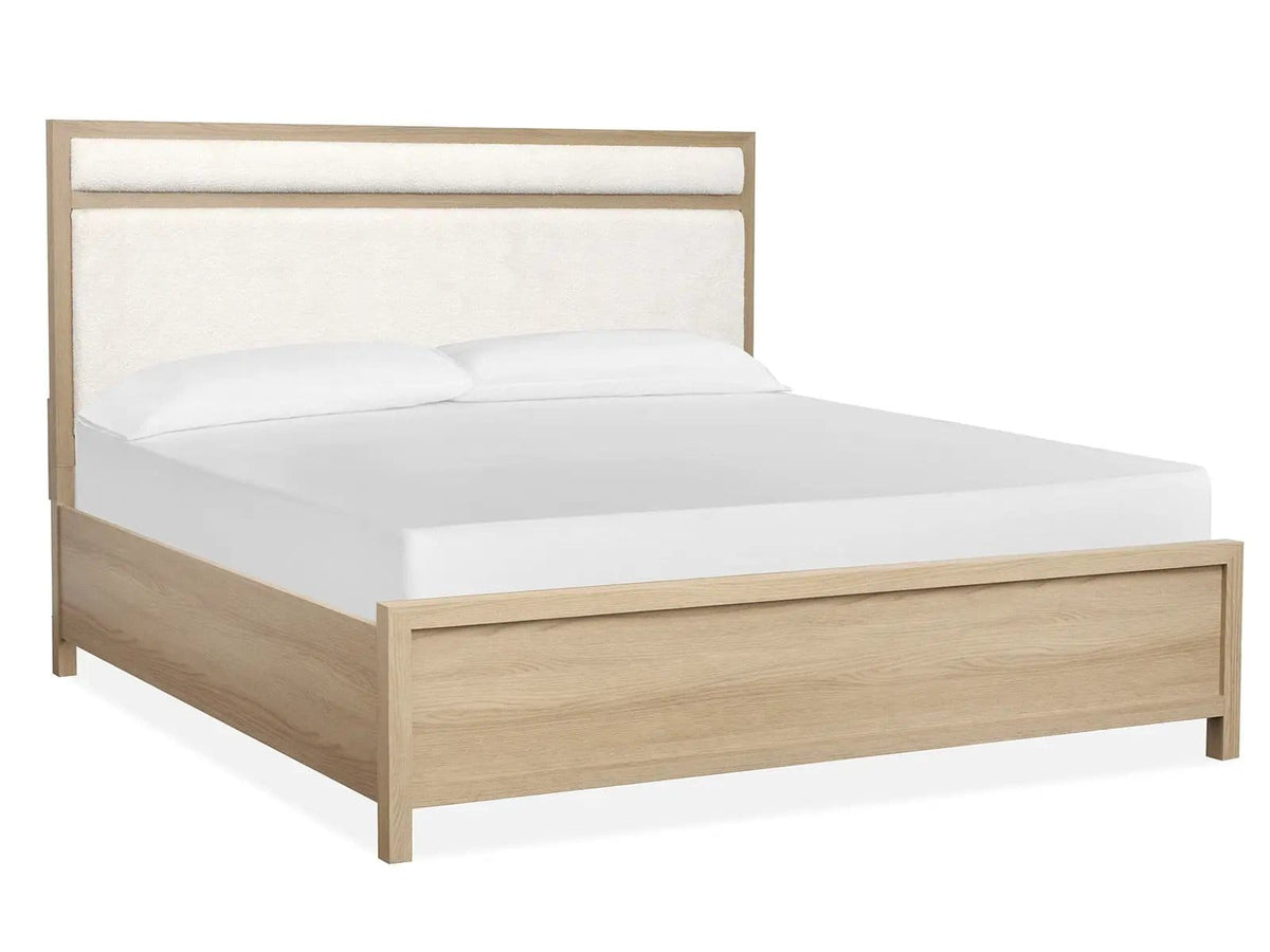 Merrifield Upholstered Panel Bed | 4 Pieces | Oak Veneer | Bedroom