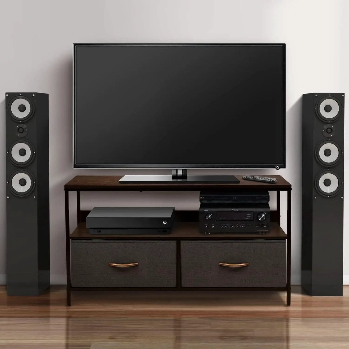Dresser Style TV Stand With Two Drawers And Wood Top from PriceLows™