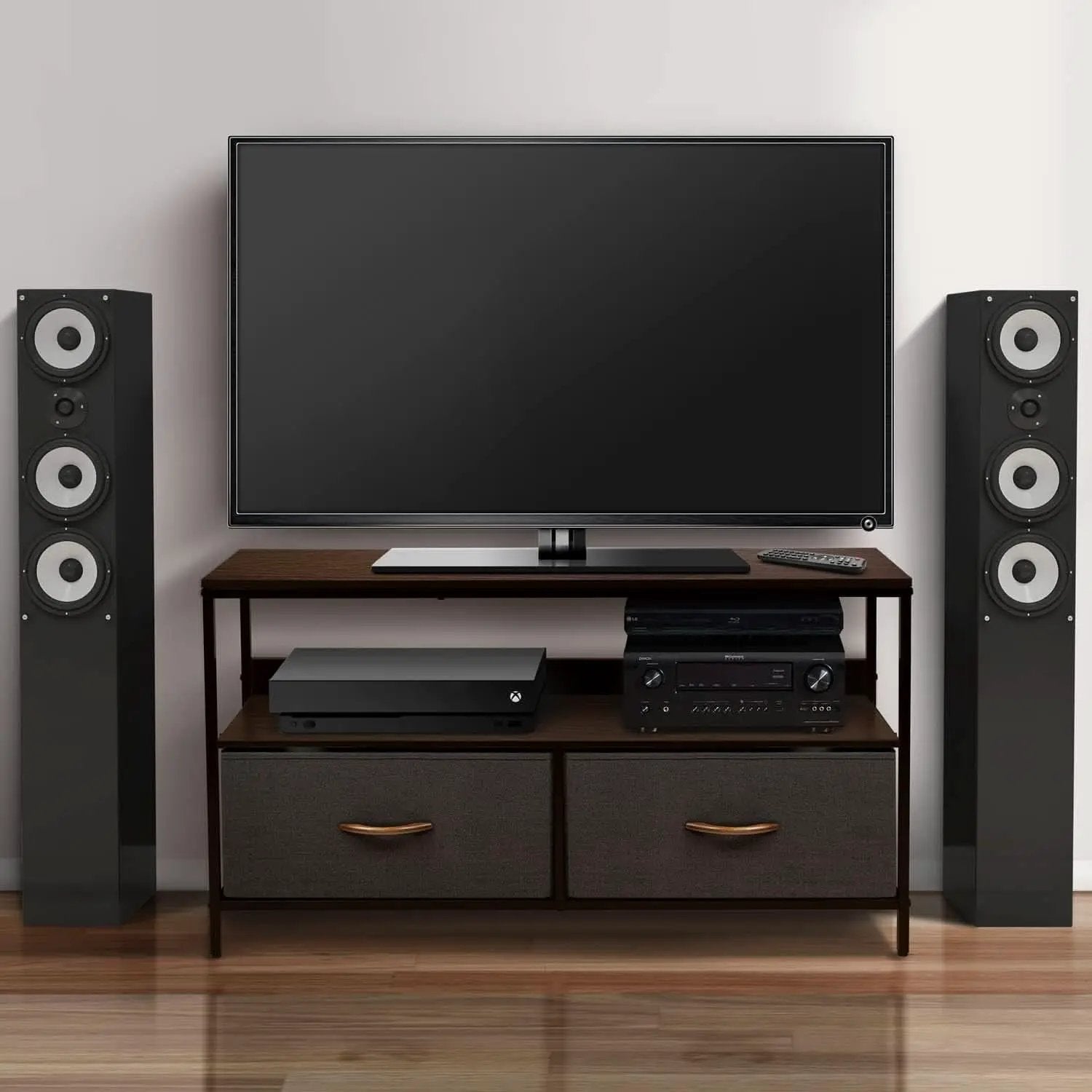 Dresser Style TV Stand With Two Drawers And Wood Top from PriceLows™