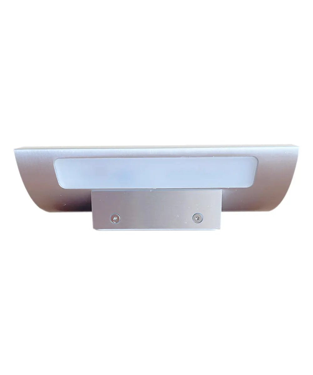 2-Light LED Outdoor Wall Sconce | 5-Inch Satin Aluminum | Indoor Outdoor Use