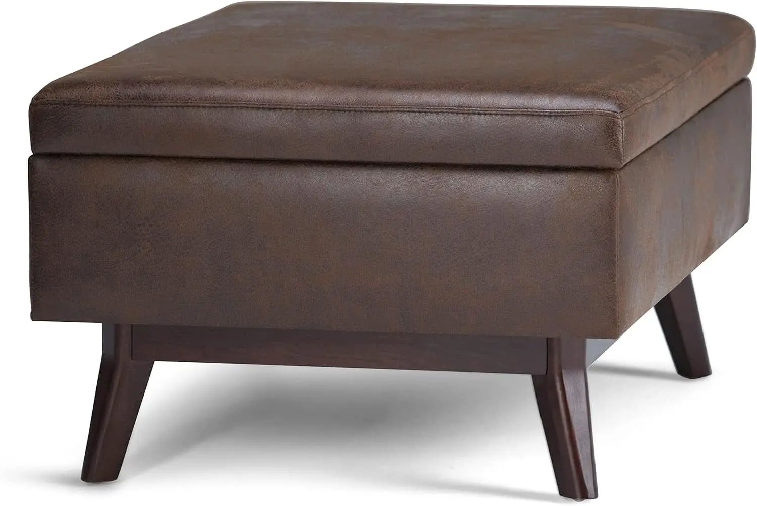 Owen 34 Distressed Chestnut Brown Coffee Table Ottoman from PriceLows™