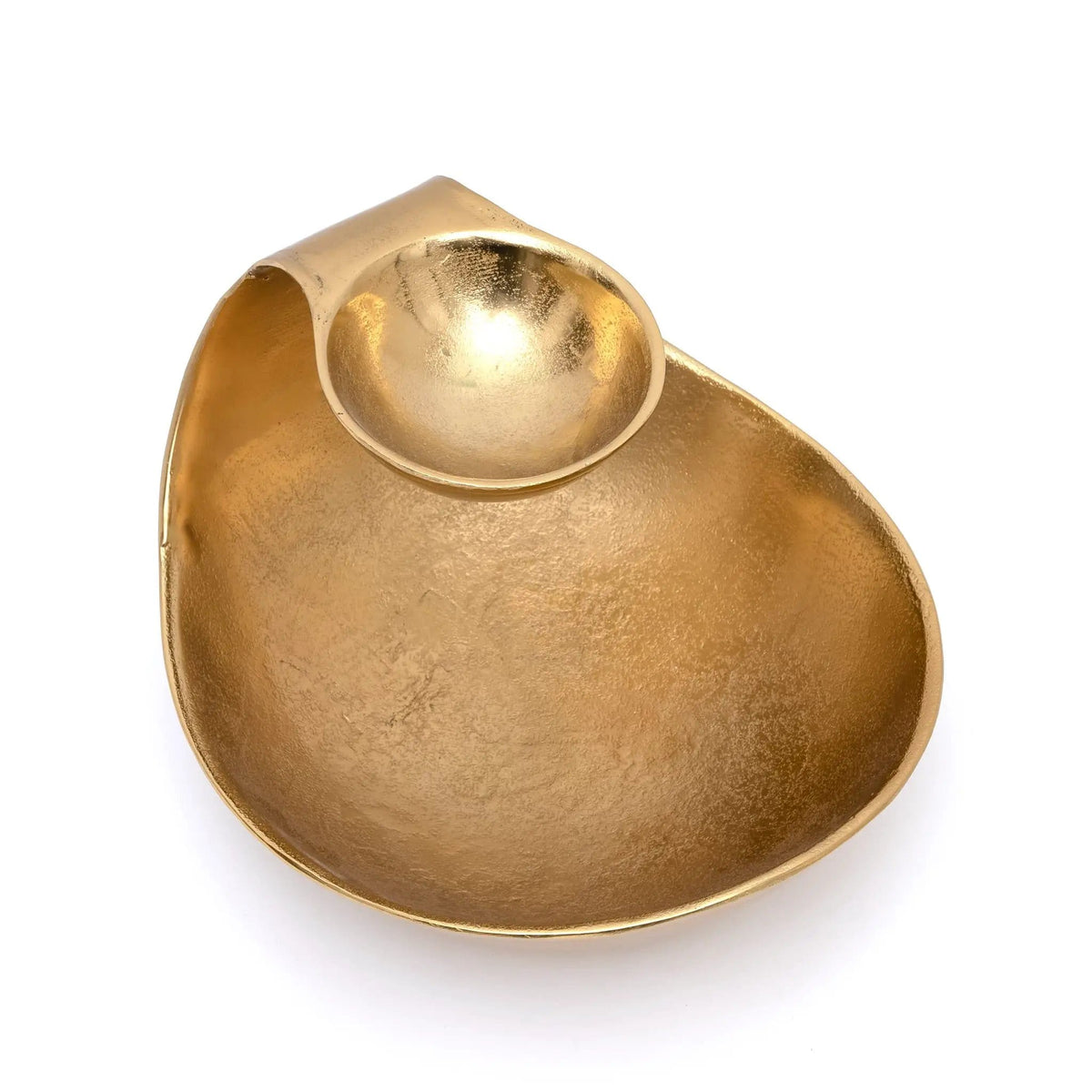 Chip and Dip Serving Bowl Gold Brass Tiered Snack, Candy & Salad Bowl | Brass | Serving Platter | Home Decor