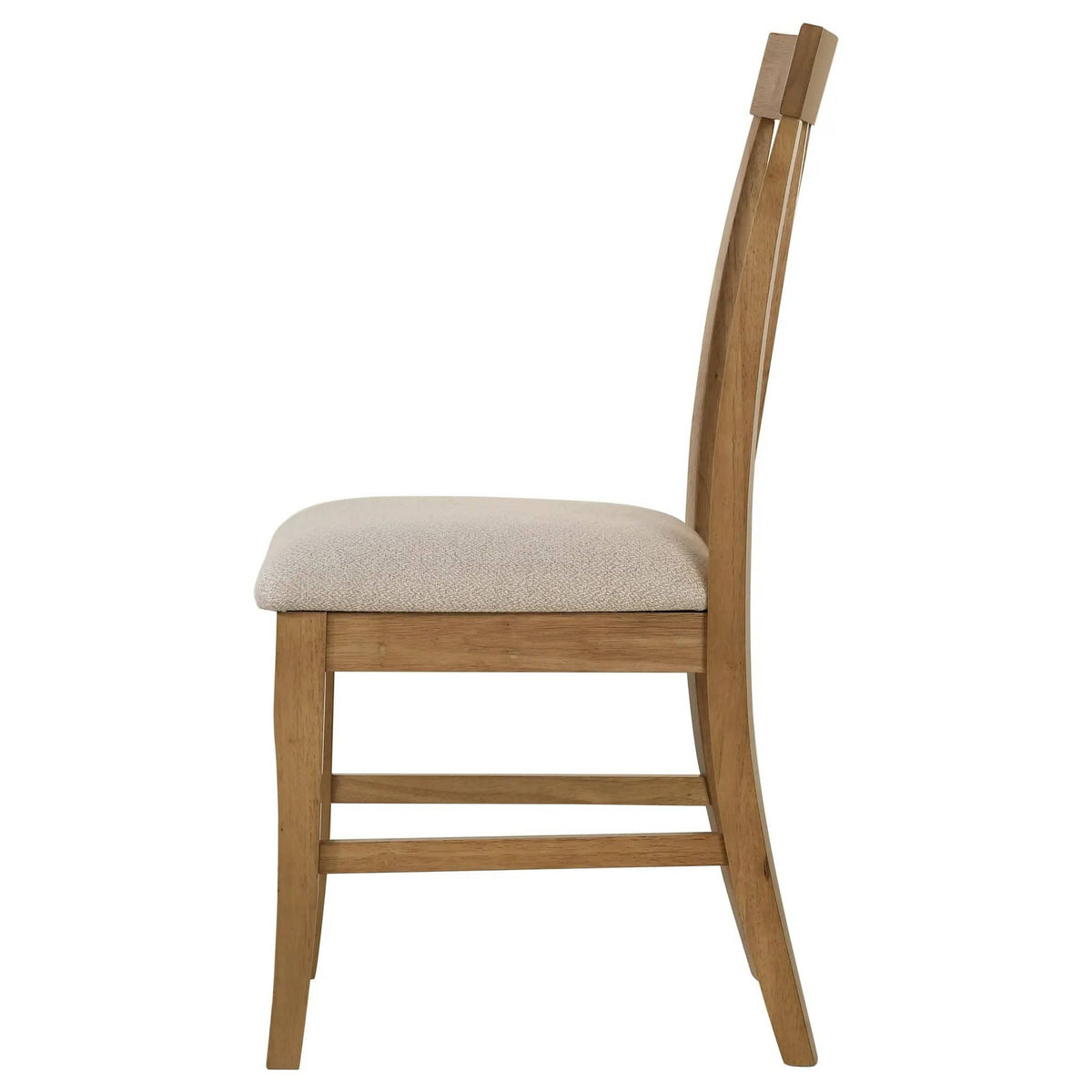 Hartville Dining Side Chair Natural Light Brown (Set of 2) | 20 x 22.75 x 39 in | Rubberwood & Engineered Wood | Dining Room