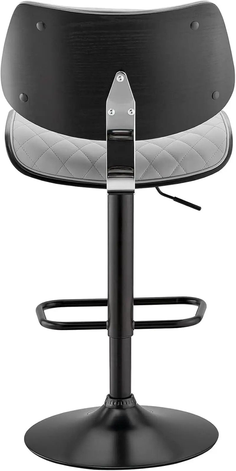 Grey Faux Leather Swivel Bar Stool With Adjustable Height from PriceLows™