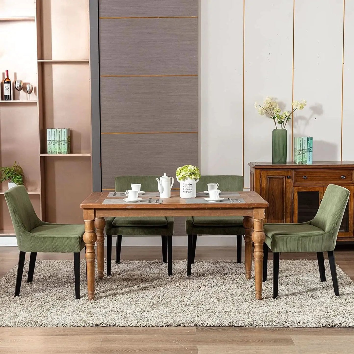 Modern Upholstered Dining Chair Set 6 Chairs Dining Room from PriceLows™