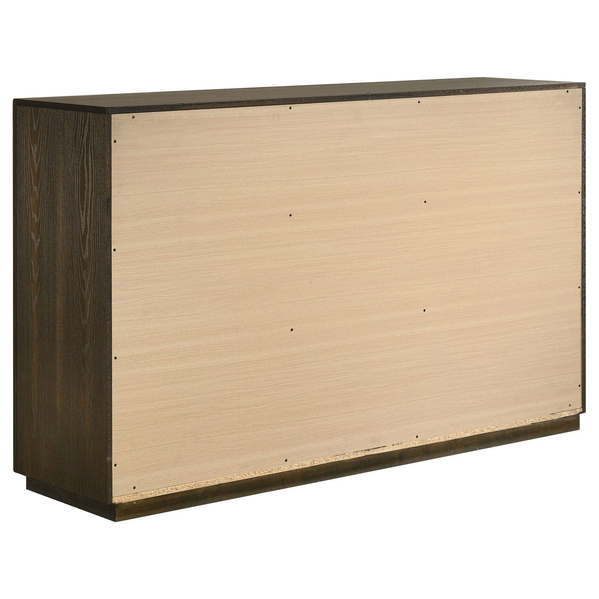 Atlas 7-drawer Bedroom Dresser Cabinet Dark | 63 x 17.75 x 39 in | Rubberwood & Engineered Wood | Oak