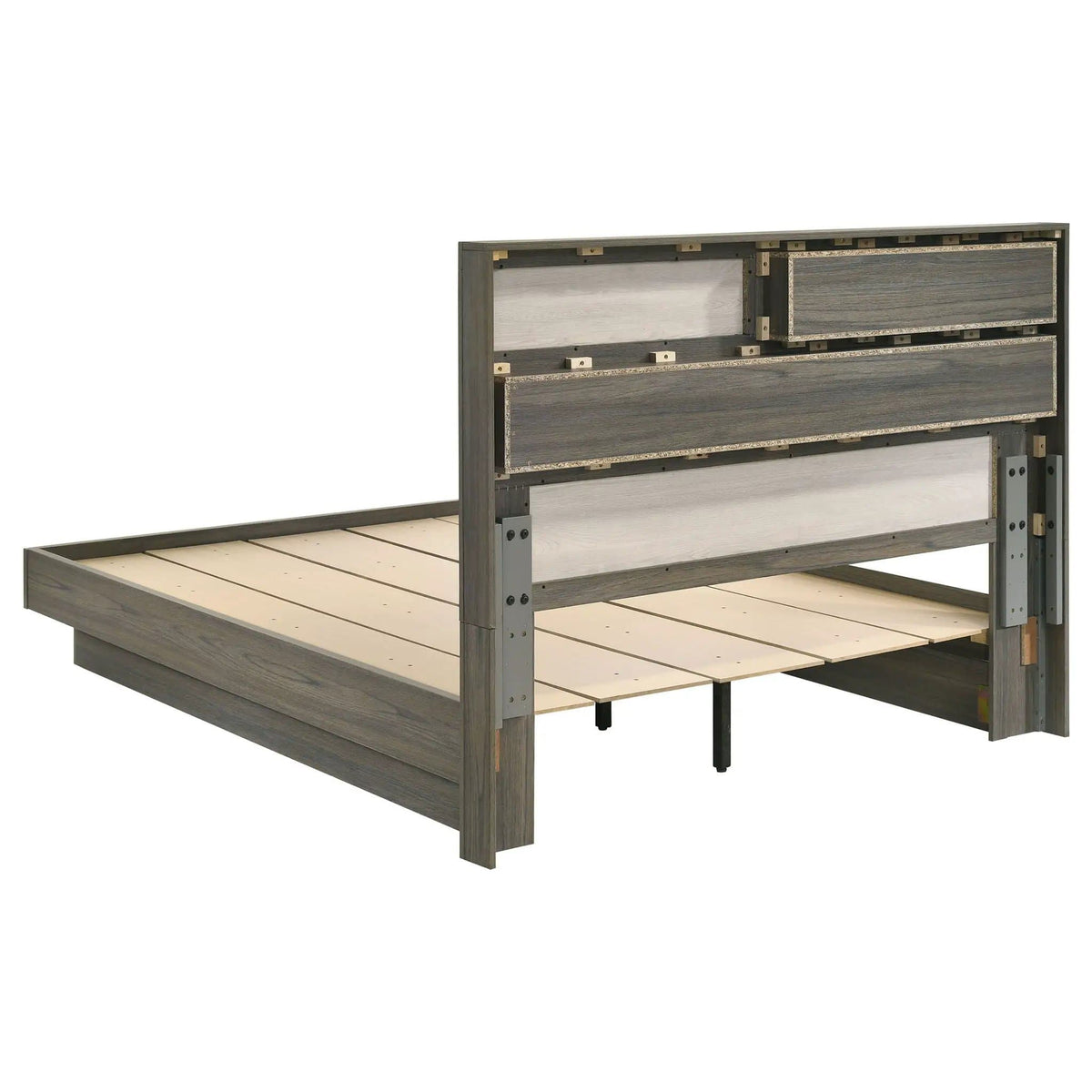 Fenwick 5-piece Queen Bedroom Set Grey | 5-Piece Set | Metal & Veneer | Oak