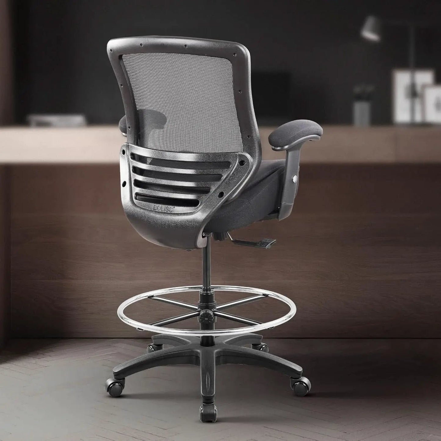 400Lbs Ergonomic Drafting Chair Adjustable Foot Ring from PriceLows™