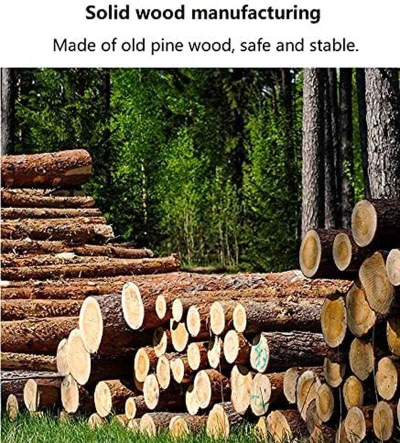Rotating Bookshelf 360 Display 4 Tier Bookcase Solid Wood from PriceLows™