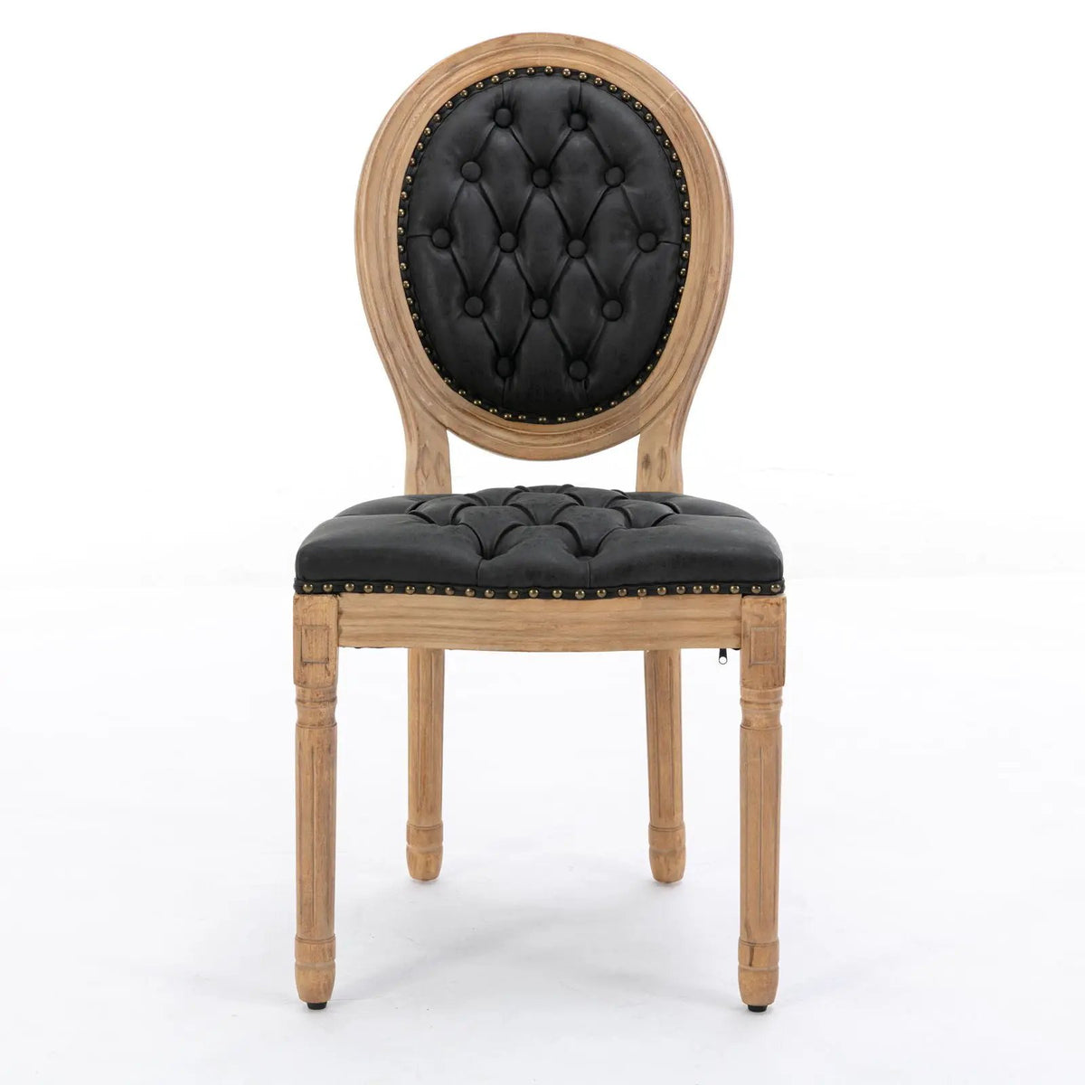French Style Dining Chairs | Solid Wood Frame | Antique Painting | Hand-Pulled Buckle Decoration