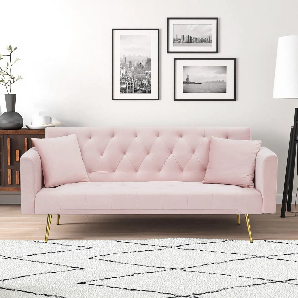 Convertible Folding Sofa Bed | Double Size | Small Space Design | Living Room Futon
