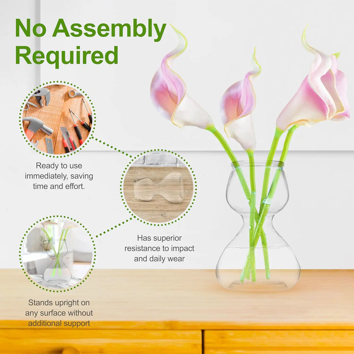 Clear Glass Bud Vases | Hourglass Shape | Propagation Design | Set of 4