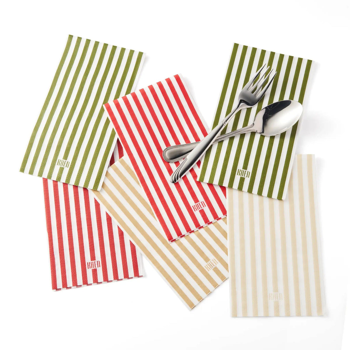 Tonal Striped Disposable Napkin Set 100 Pieces | Set of 100 | Linen | Paper Napkin