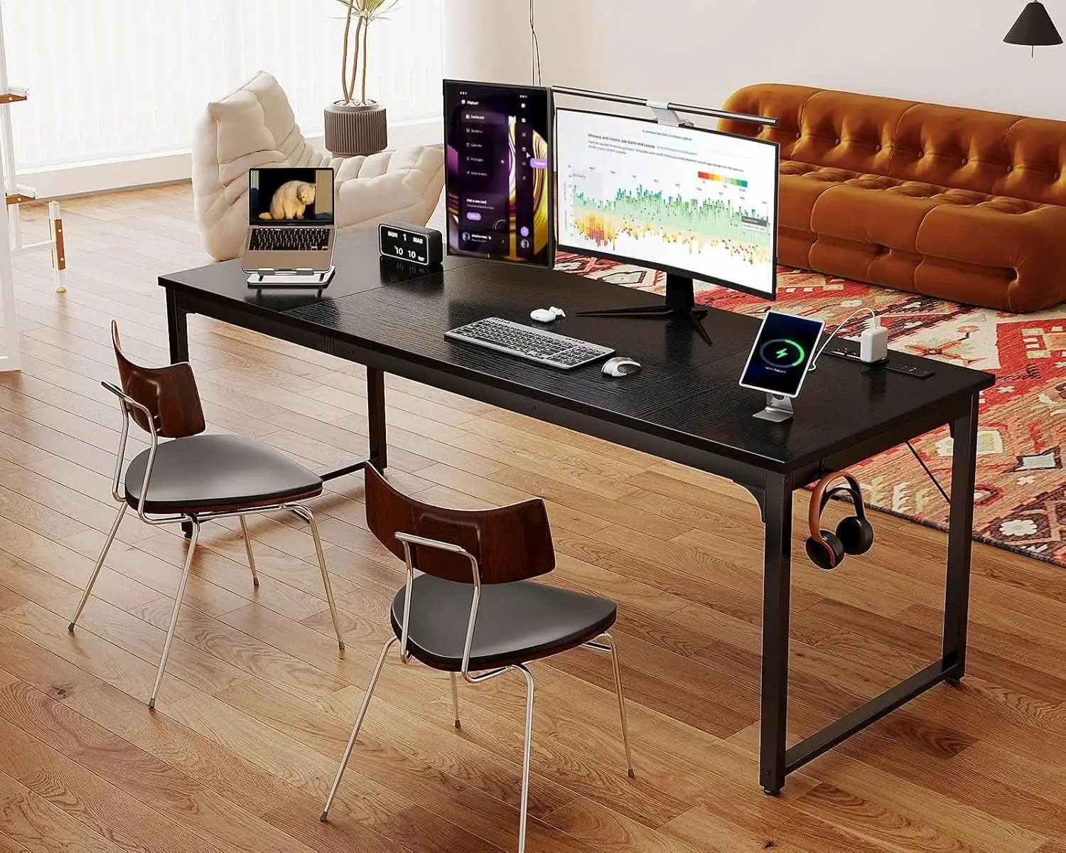 71 Inch Computer Desk With USB Ports For Home Office from PriceLows™