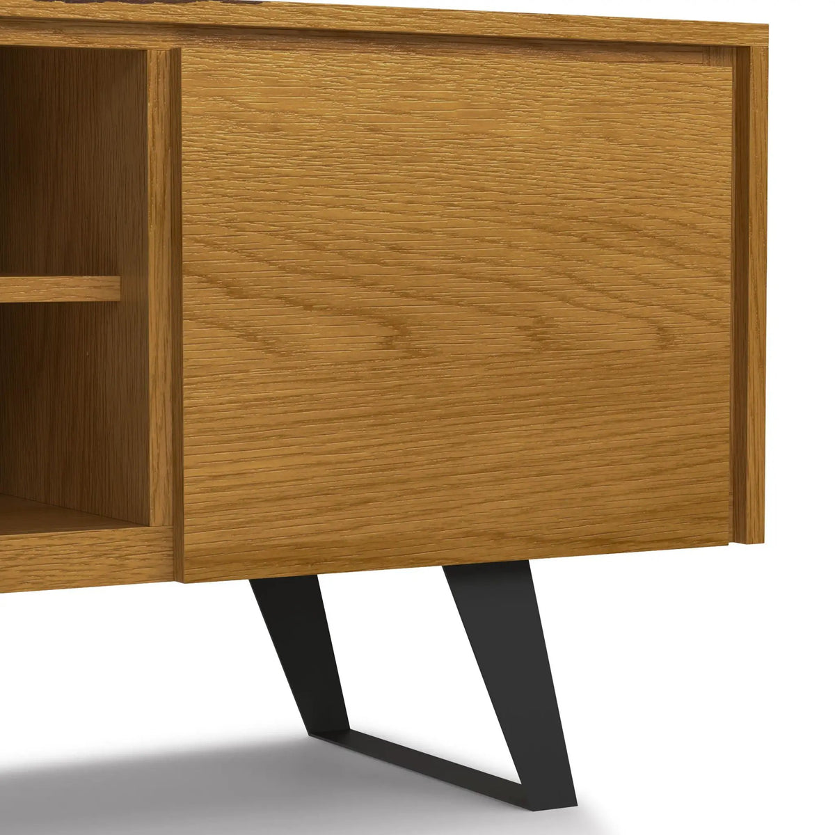 Lowry TV Media Stand | Handcrafted Solid Acacia Hardwood | Fits TVs Up To 70 Inch | Two Doors