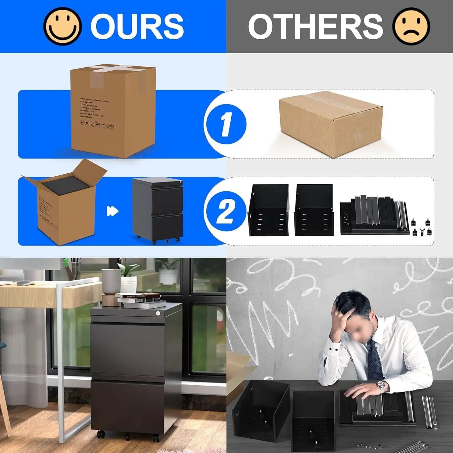 2 Drawer Vertical File Cabinet With Lock Letter Size from PriceLows™