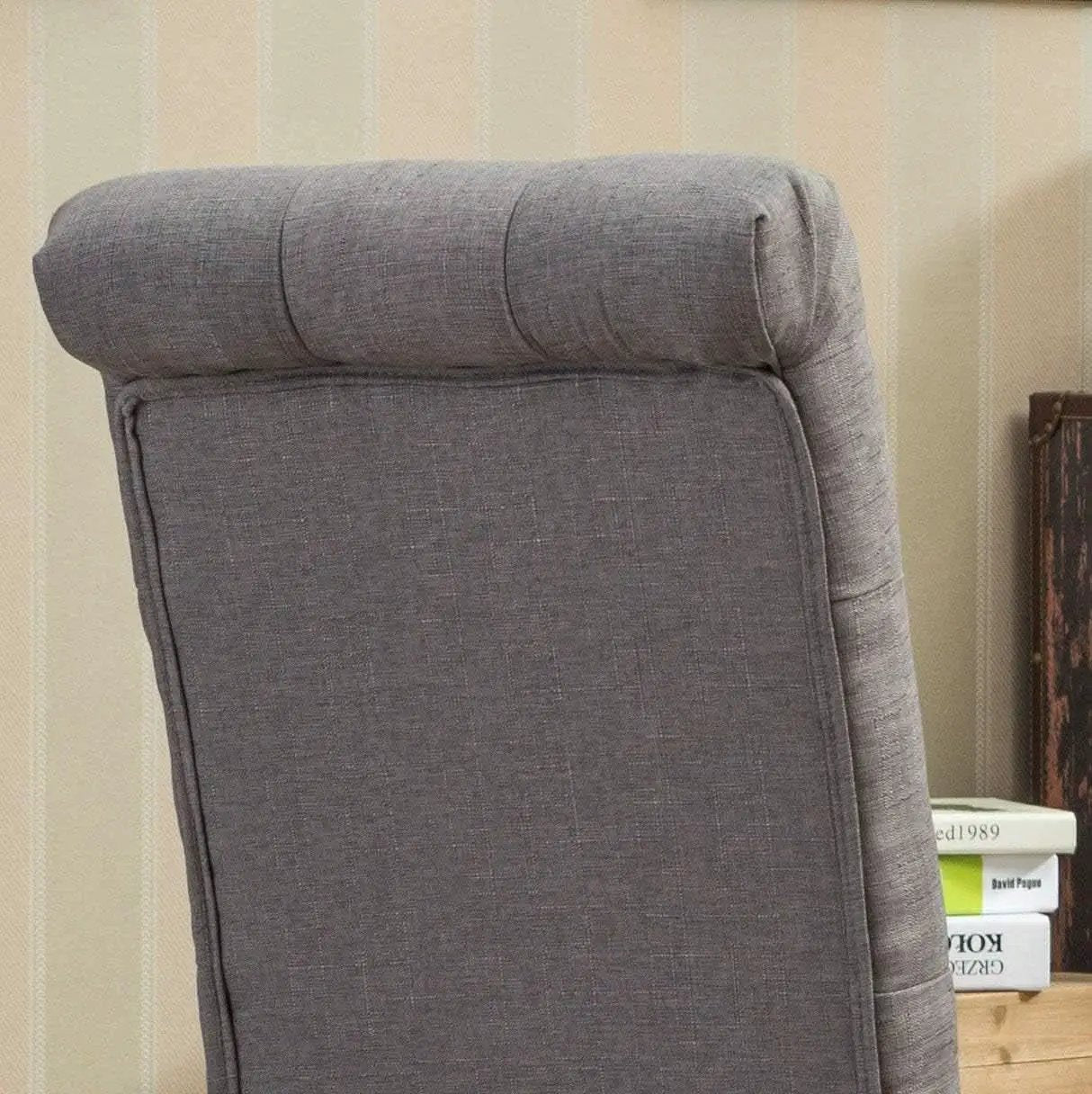 Gray Solid Wood Tufted Parsons Dining Chair Set Of 2 from PriceLows™