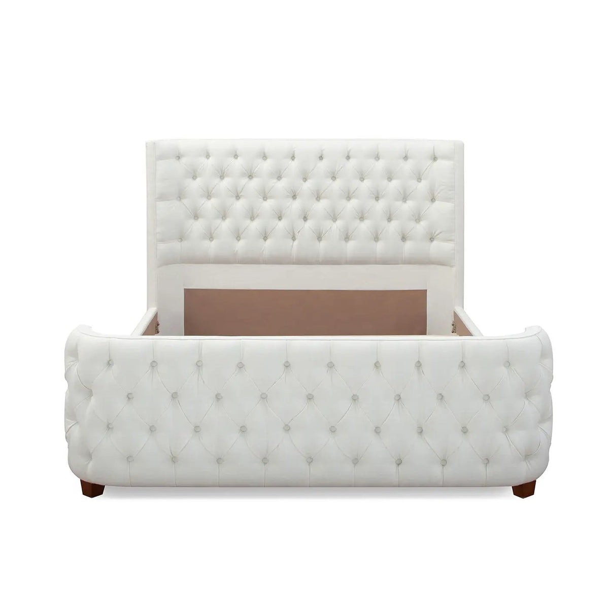 Brooklyn Tufted Panel Bed | Headboard And Footboard Set | Wingback Design | Diamond Tufting