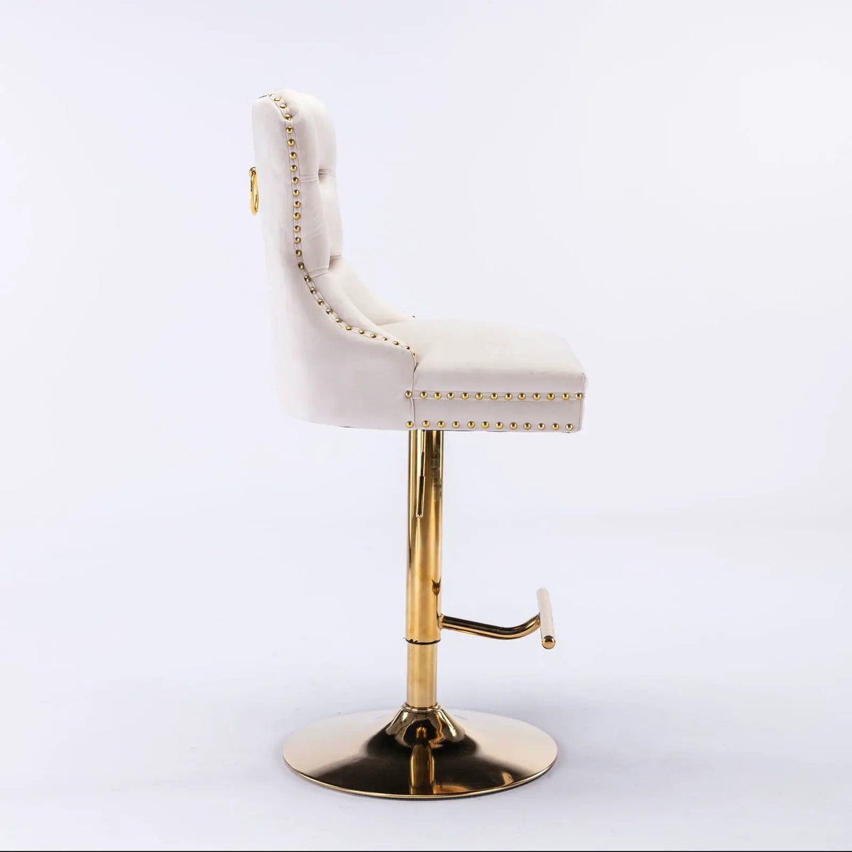 Swivel Barstools | Set Of 2 | Adjustable 25-33 Inch Seat Height | Tufted Back Upholstery