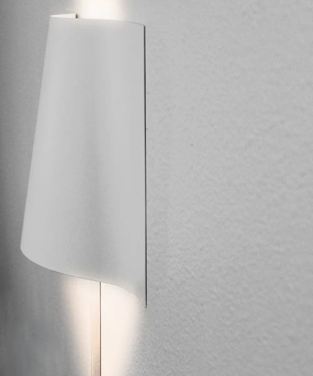 Wall Light | Curved Metal Wave | Modern LED Sconce | 16 Inch Wide
