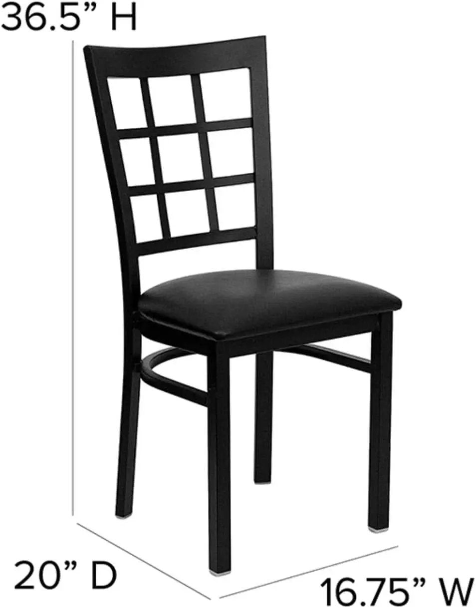 Hercules Series Window Back Restaurant Chair Black from PriceLows™