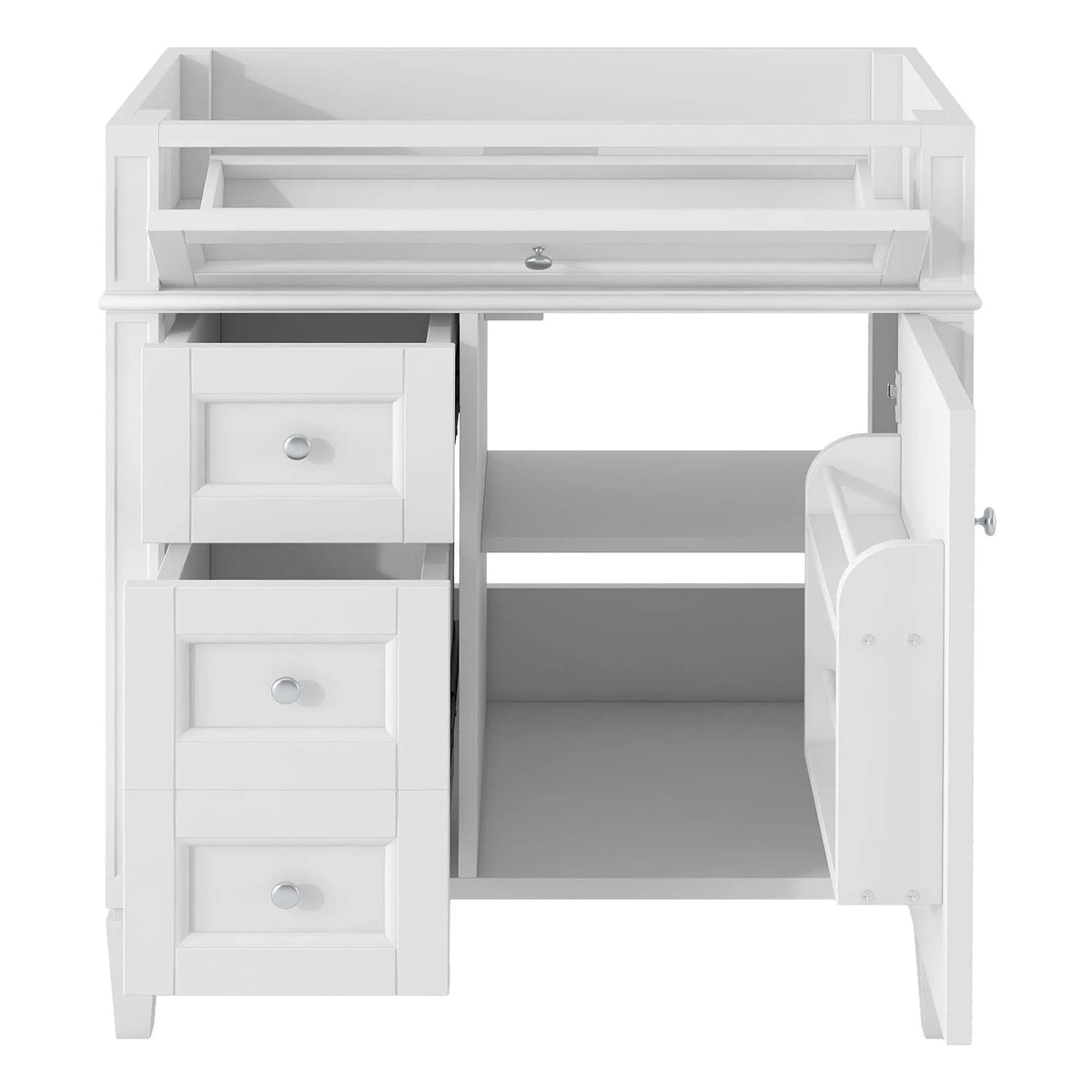 Bathroom Vanity | 3 Drawers | Blue Finish | Tip Out