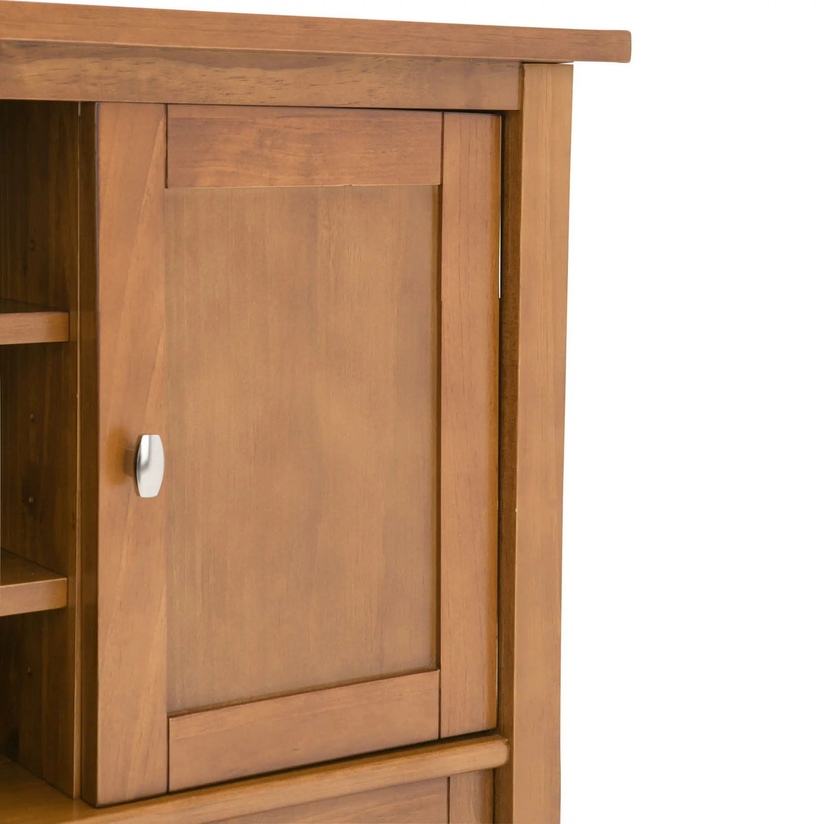 Warm Shaker Transitional TV Media Stand | Handcrafted Solid Wood | Fits TVs Up To 50 Inch | Tall Design